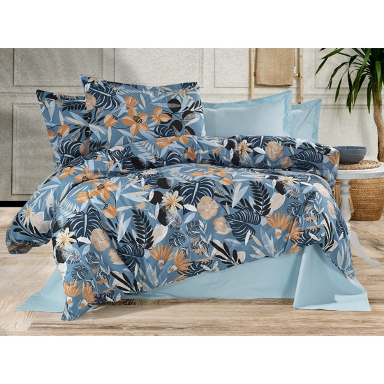Lenjerie de pat Leaf din bumbac fabricată cu atenție la detalii în atelierul propriu.